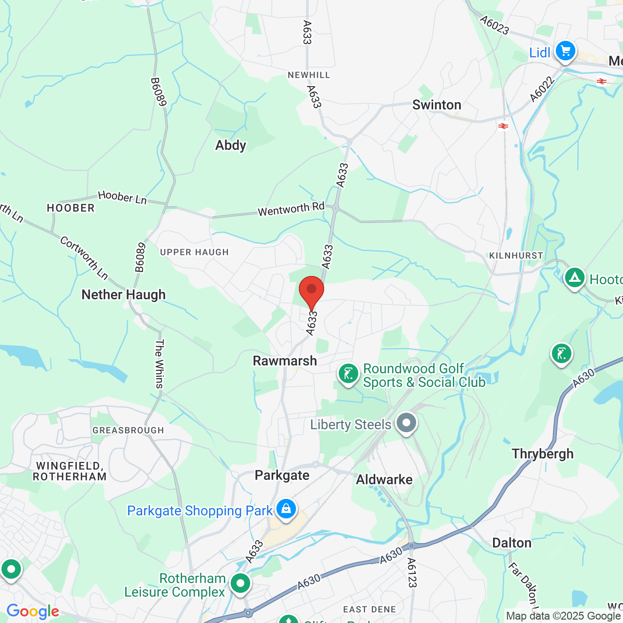 Map displaying vacancy location