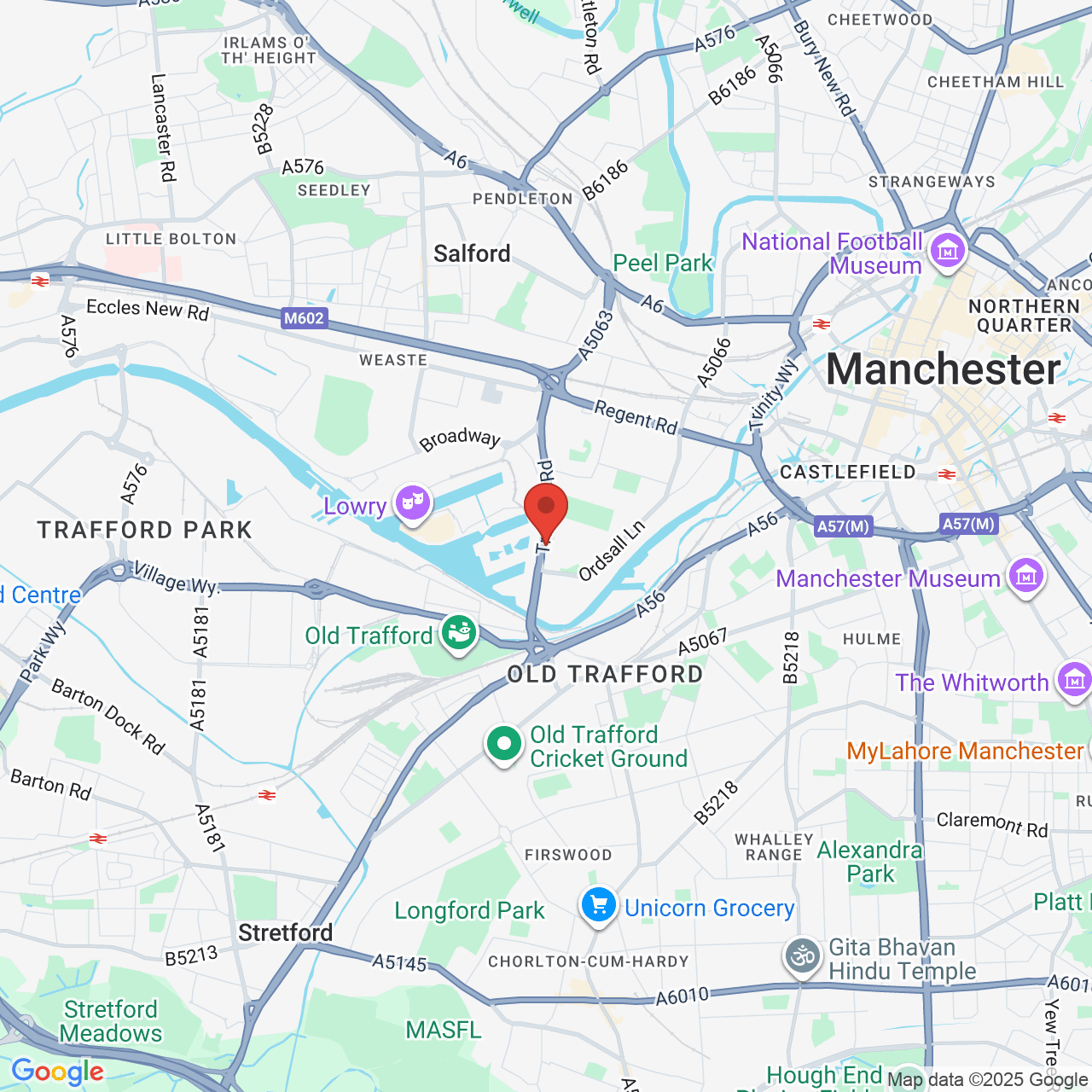 Map displaying vacancy location
