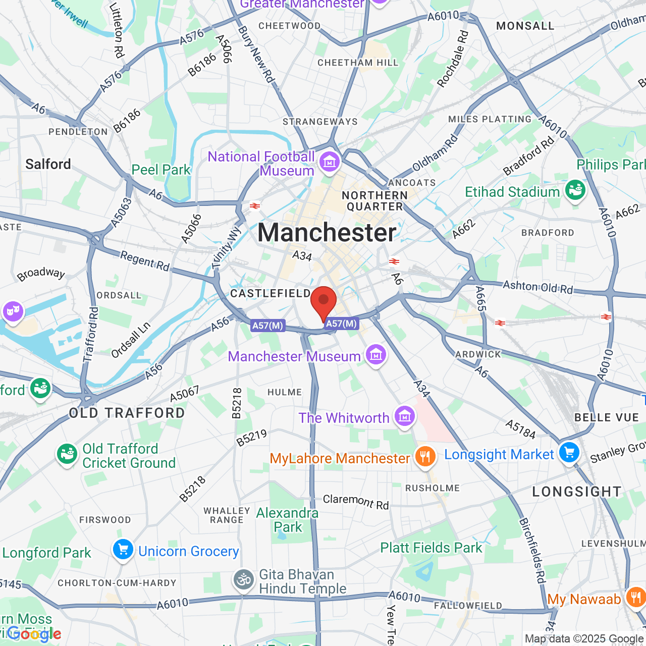 Map displaying vacancy location