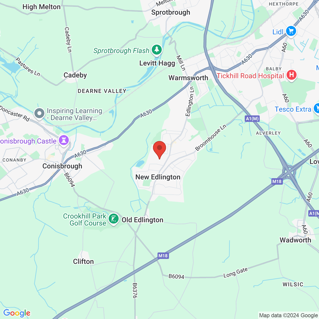 Map displaying vacancy location