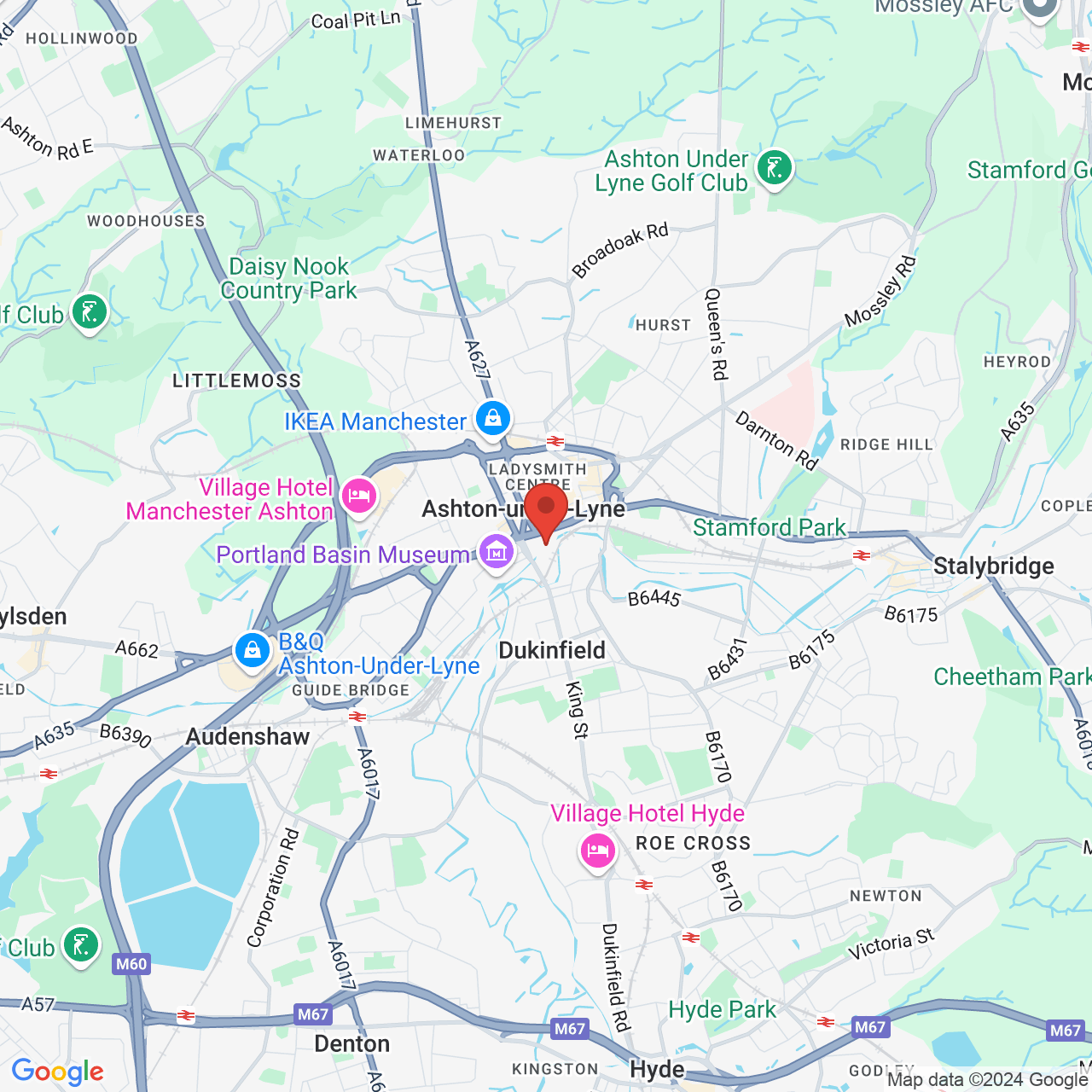 Map displaying vacancy location