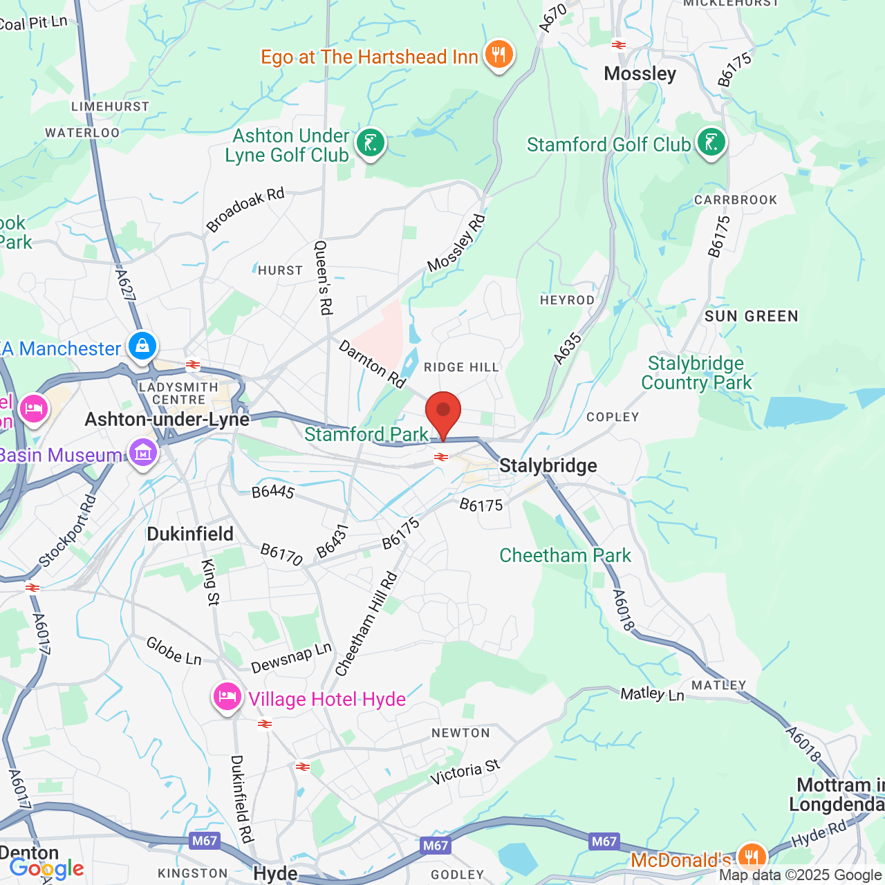 Map displaying vacancy location