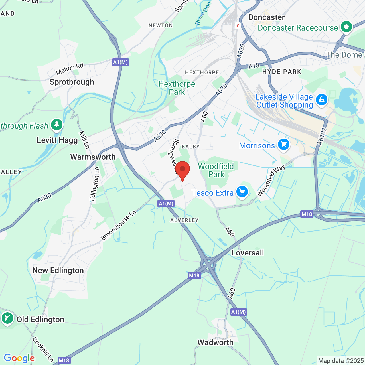Map displaying vacancy location