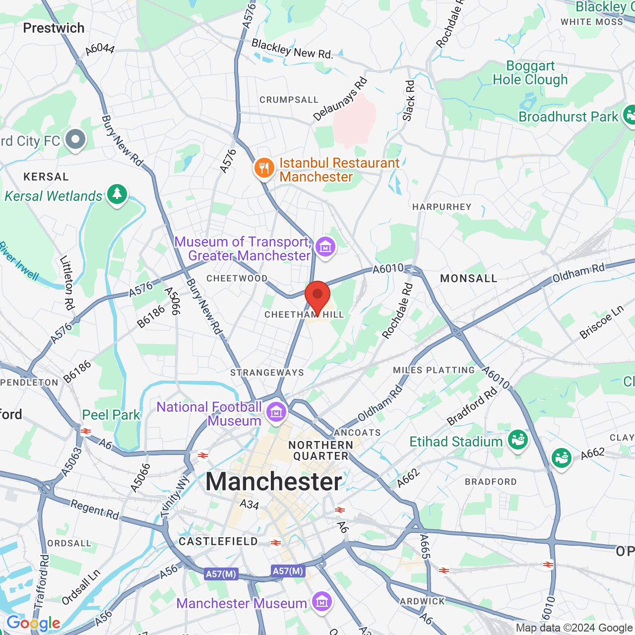 Map displaying vacancy location
