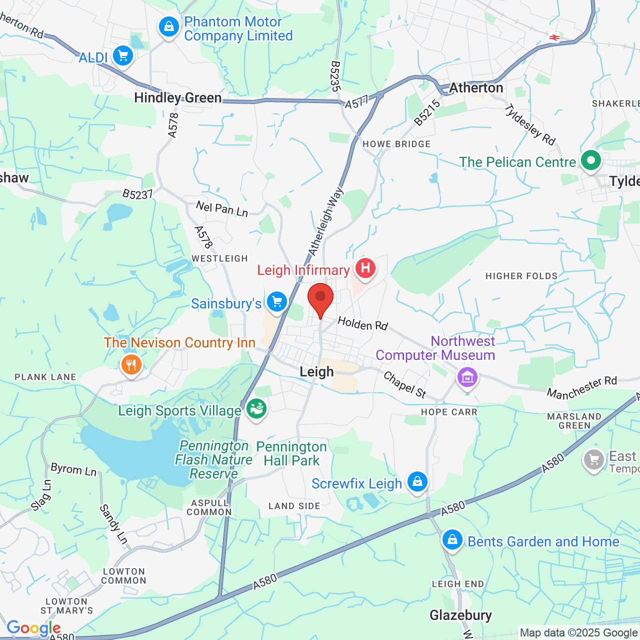 Map displaying vacancy location