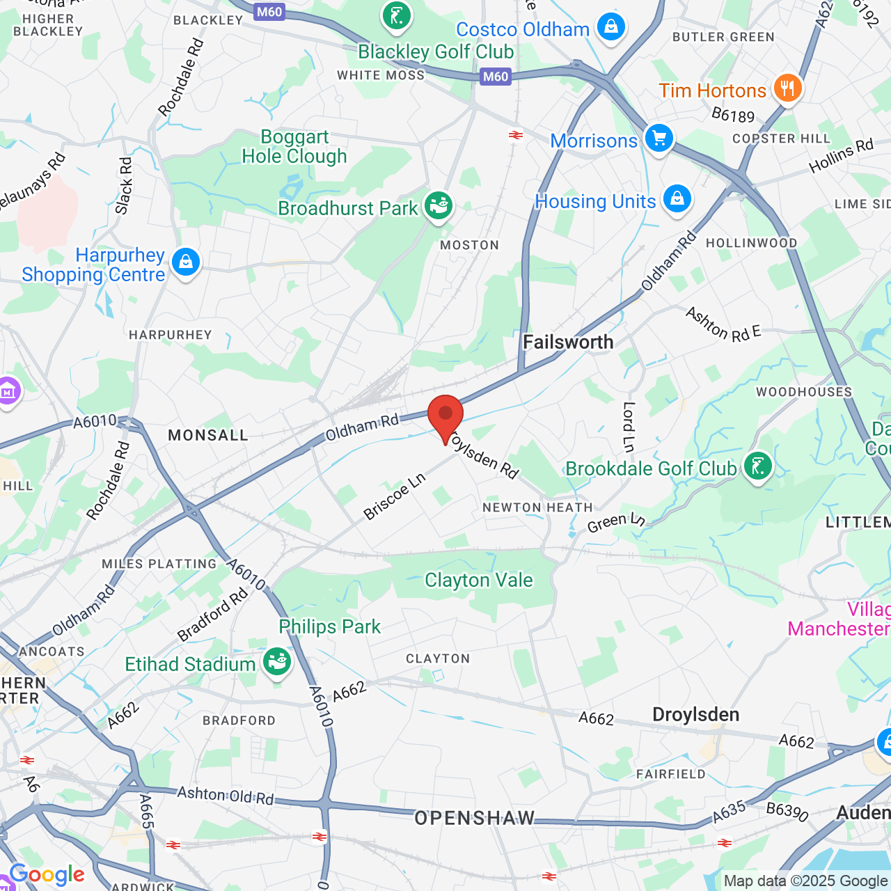 Map displaying vacancy location