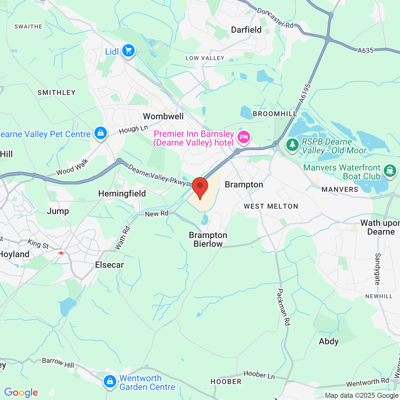 Map displaying vacancy location
