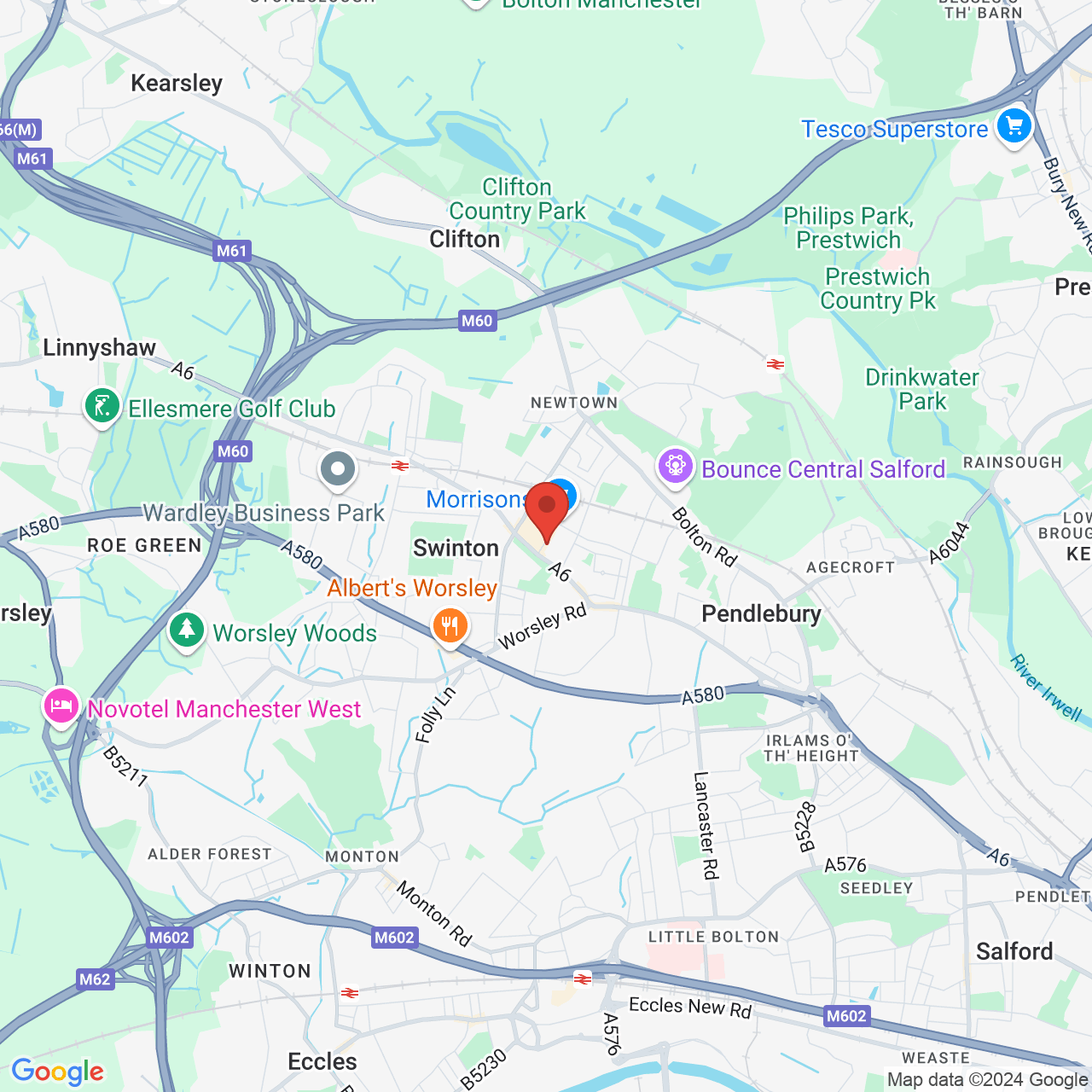Map displaying vacancy location