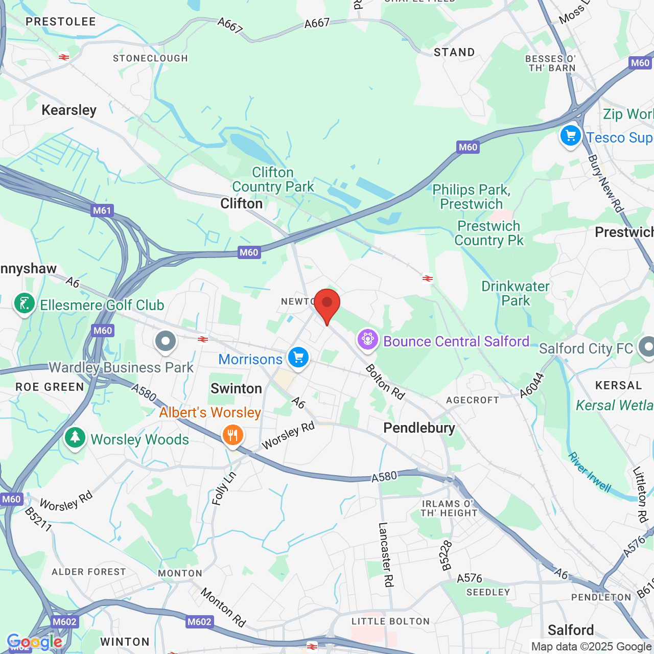 Map displaying vacancy location
