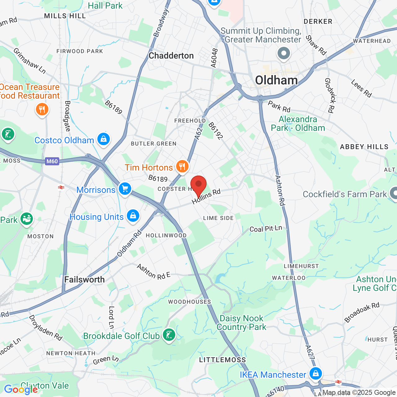 Map displaying vacancy location
