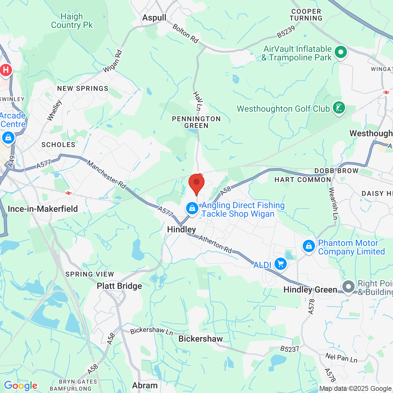 Map displaying vacancy location