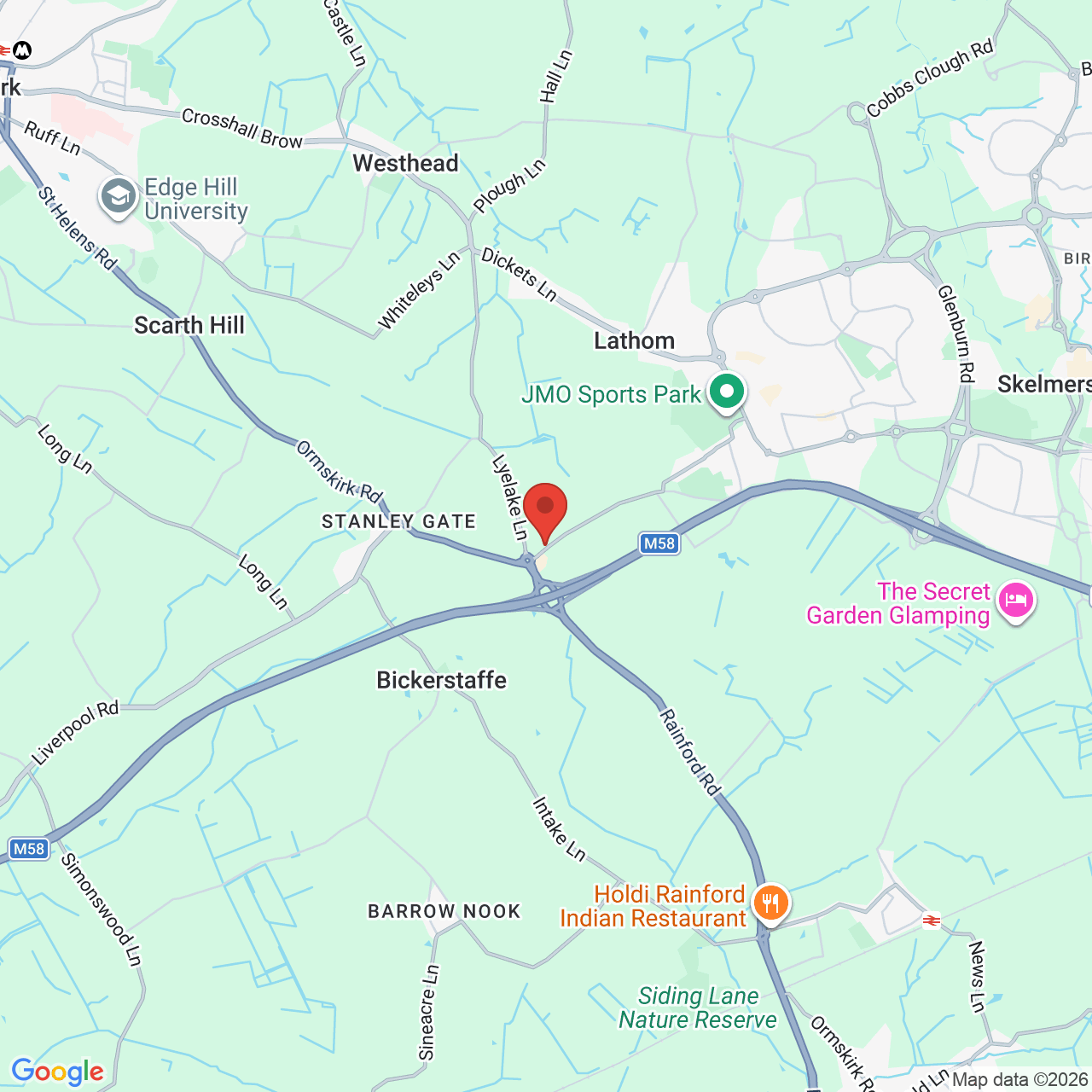 Map displaying vacancy location