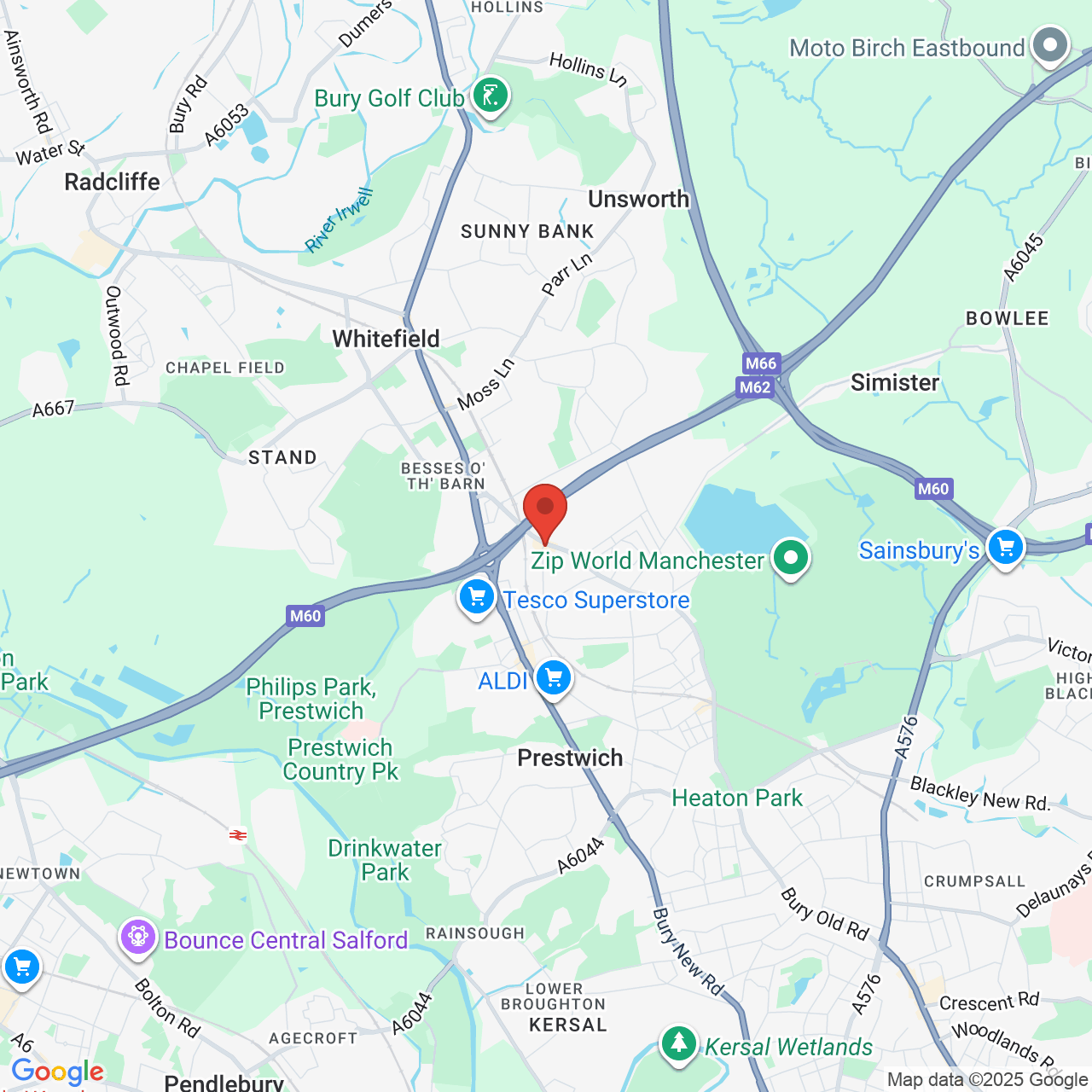 Map displaying vacancy location