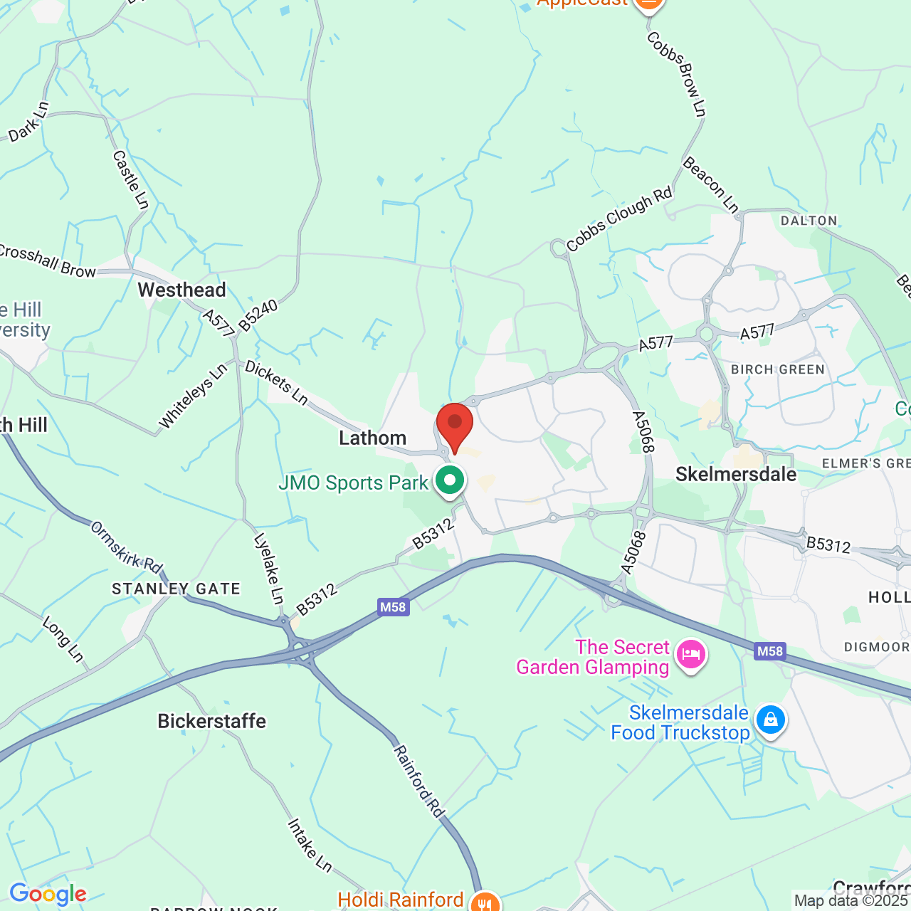 Map displaying vacancy location