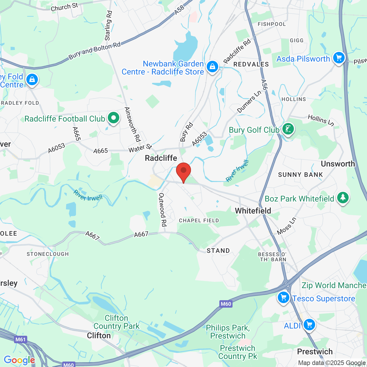 Map displaying vacancy location