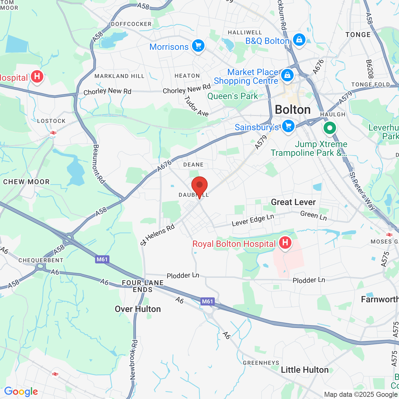 Map displaying vacancy location