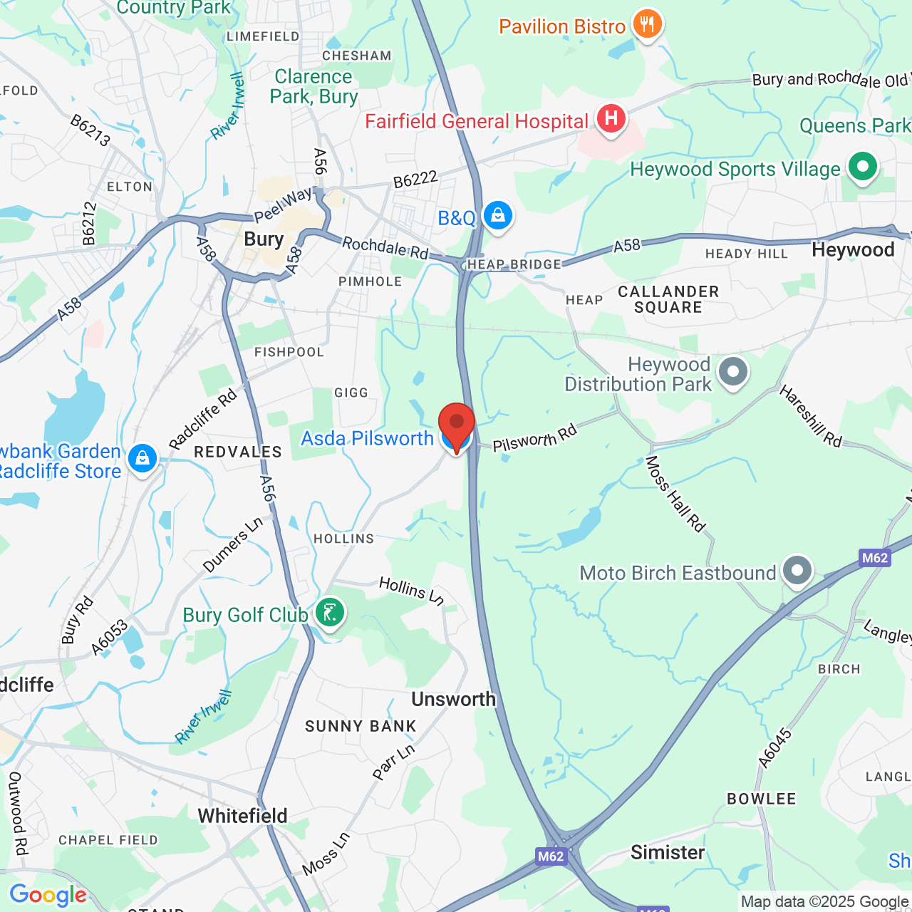 Map displaying vacancy location