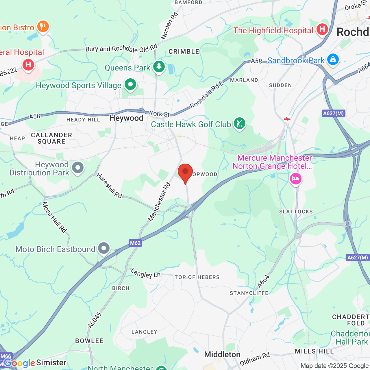 Map displaying vacancy location