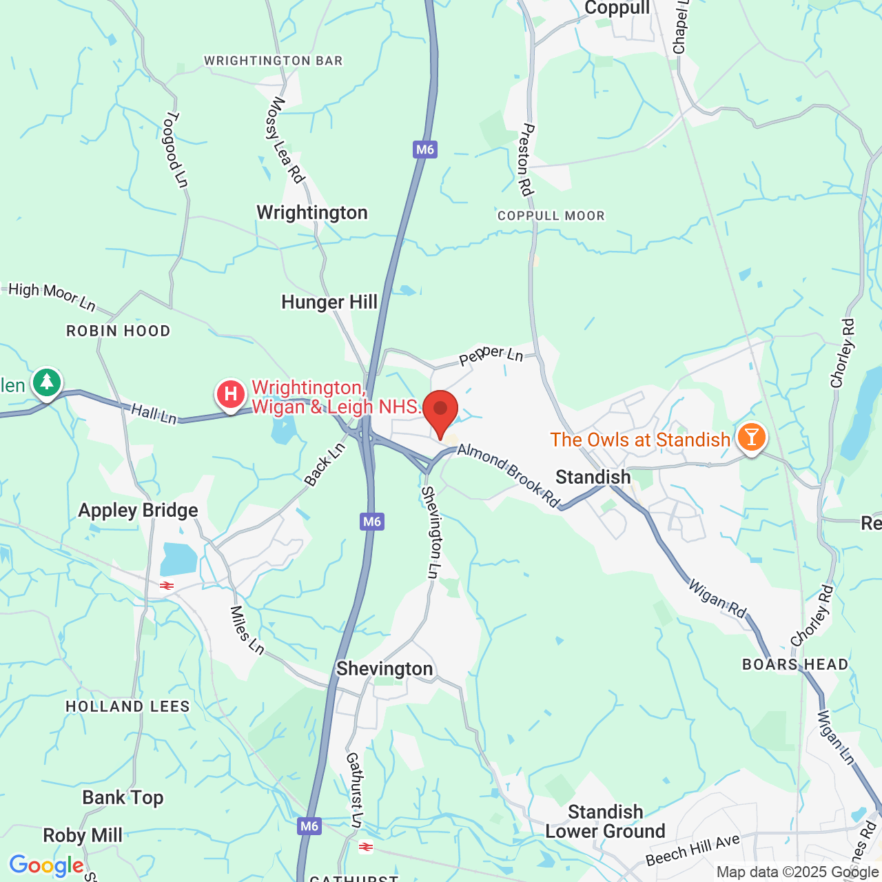 Map displaying vacancy location