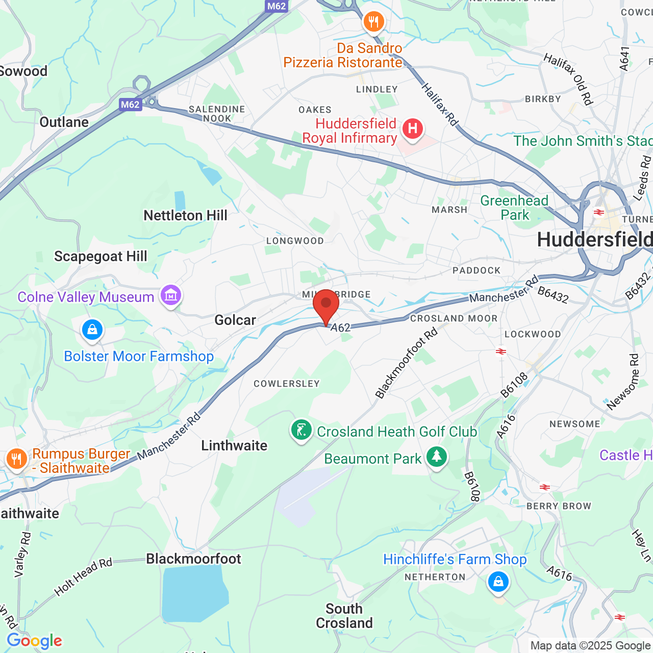 Map displaying vacancy location