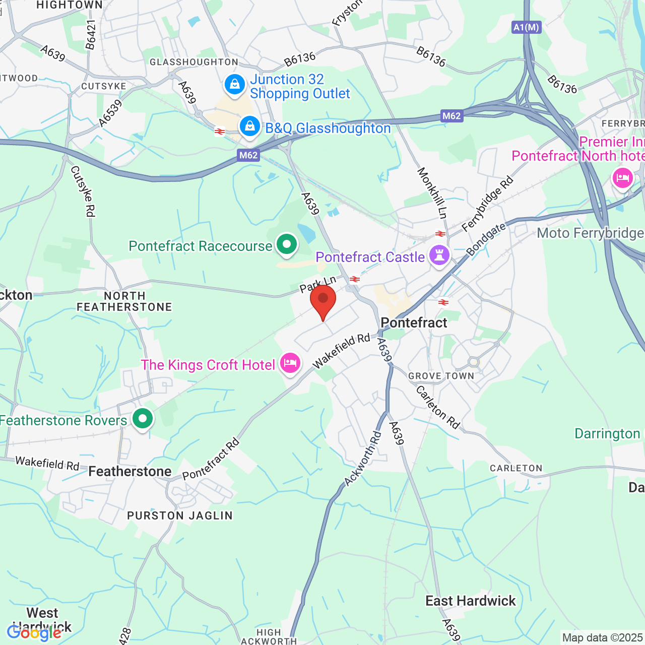 Map displaying vacancy location