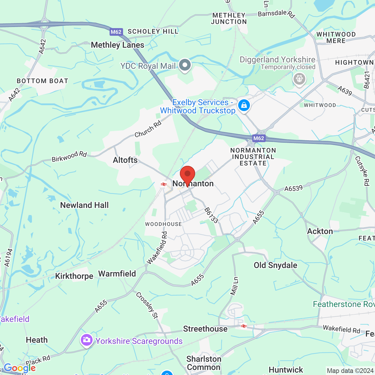 Map displaying vacancy location