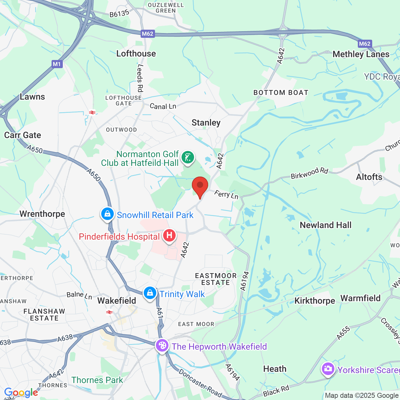 Map displaying vacancy location