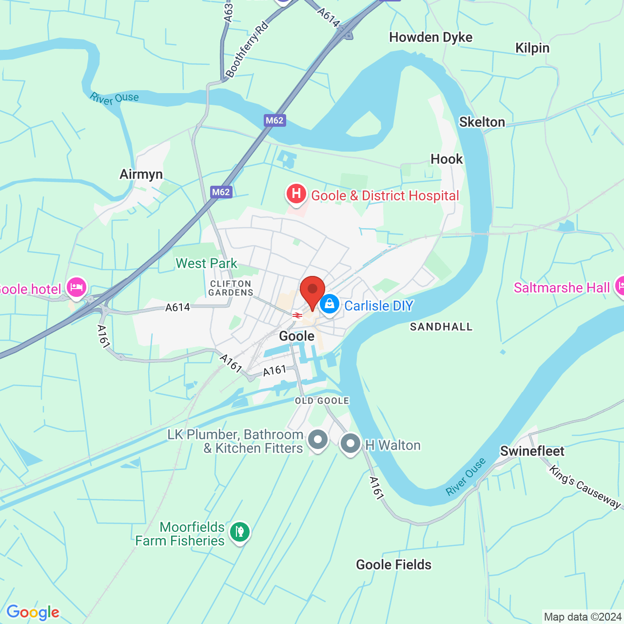 Map displaying vacancy location