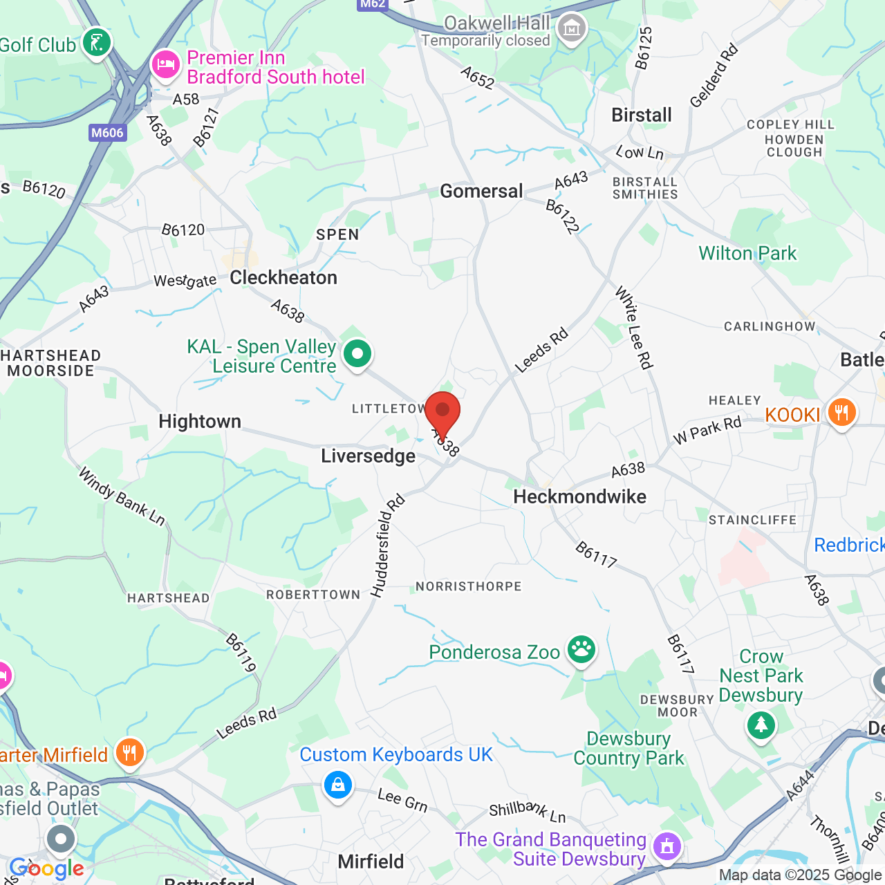Map displaying vacancy location