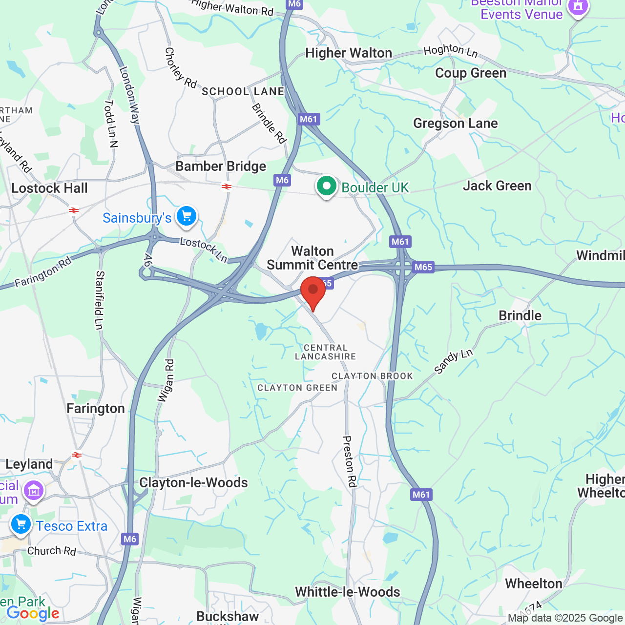 Map displaying vacancy location