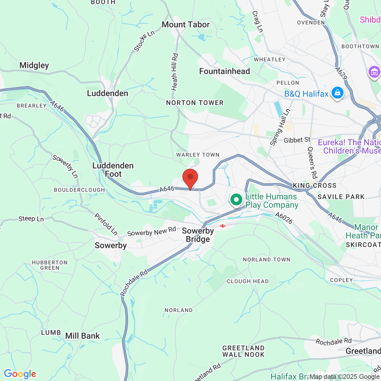 Map displaying vacancy location