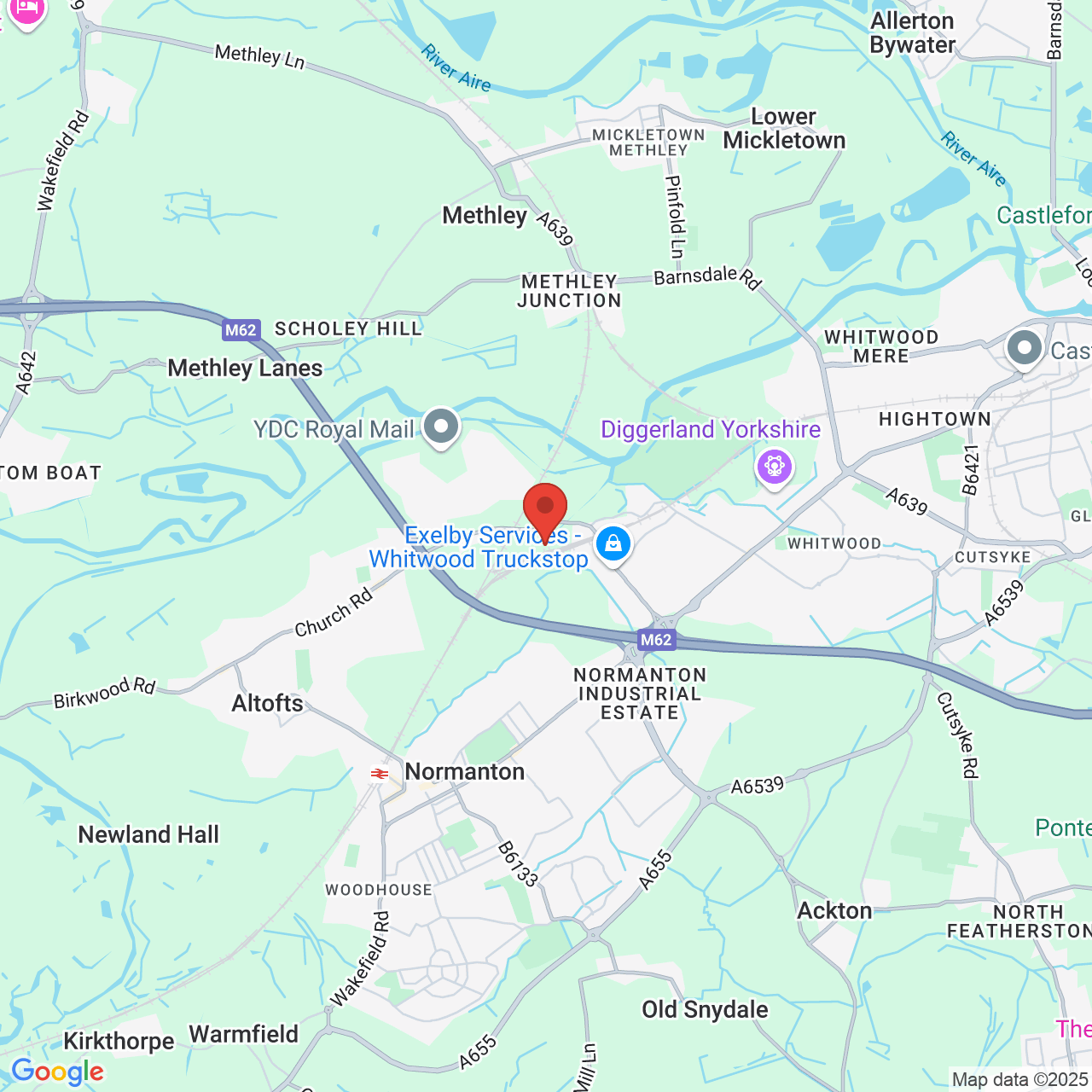 Map displaying vacancy location