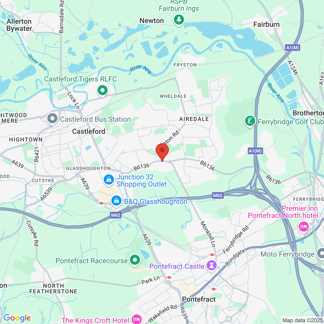 Map displaying vacancy location