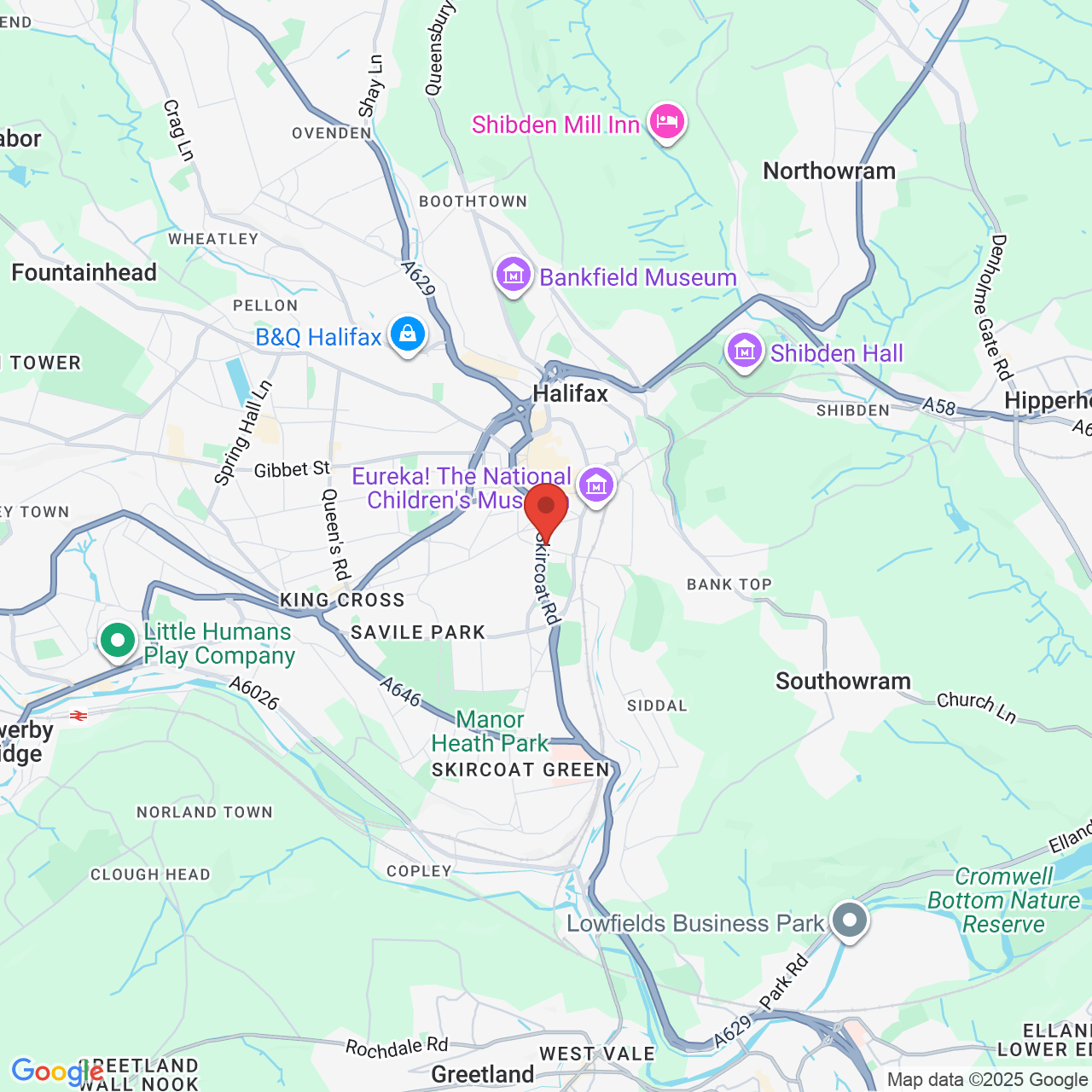 Map displaying vacancy location