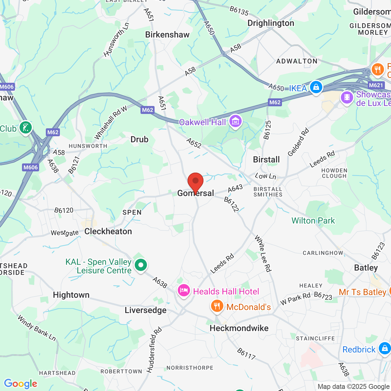 Map displaying vacancy location