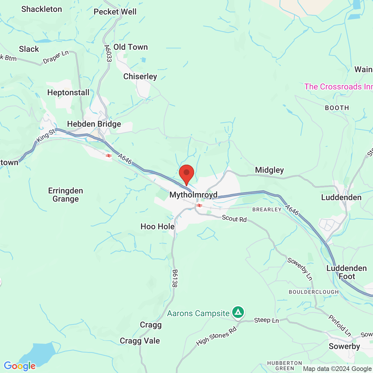 Map displaying vacancy location