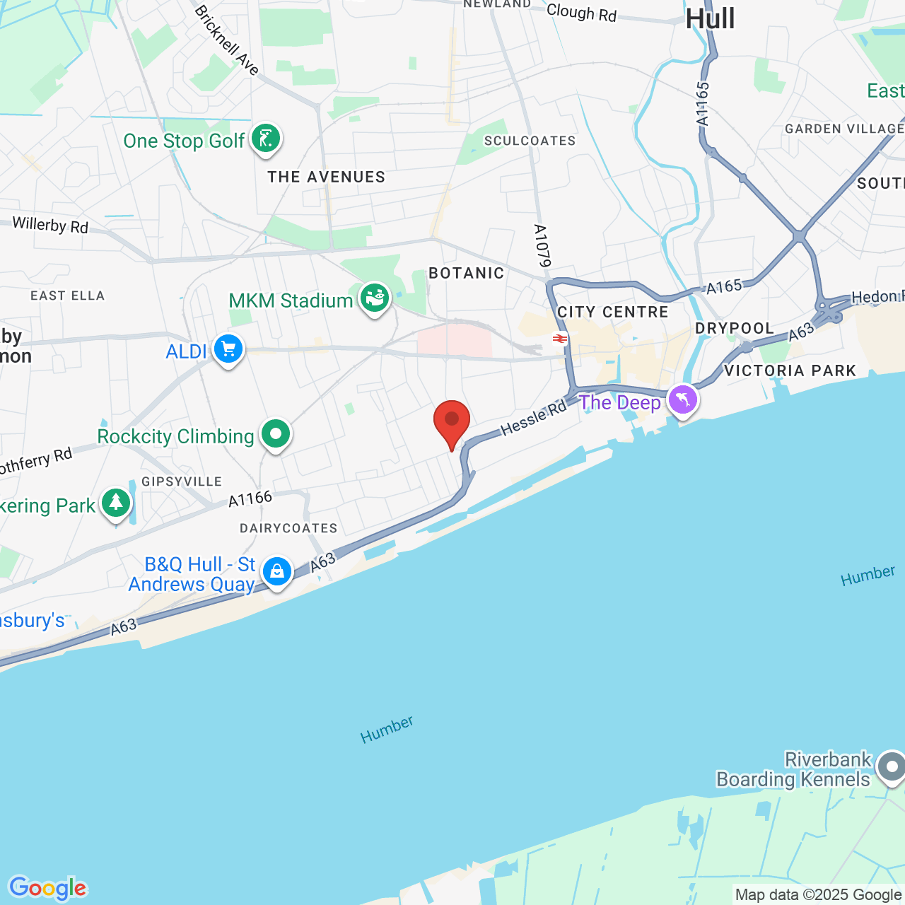 Map displaying vacancy location