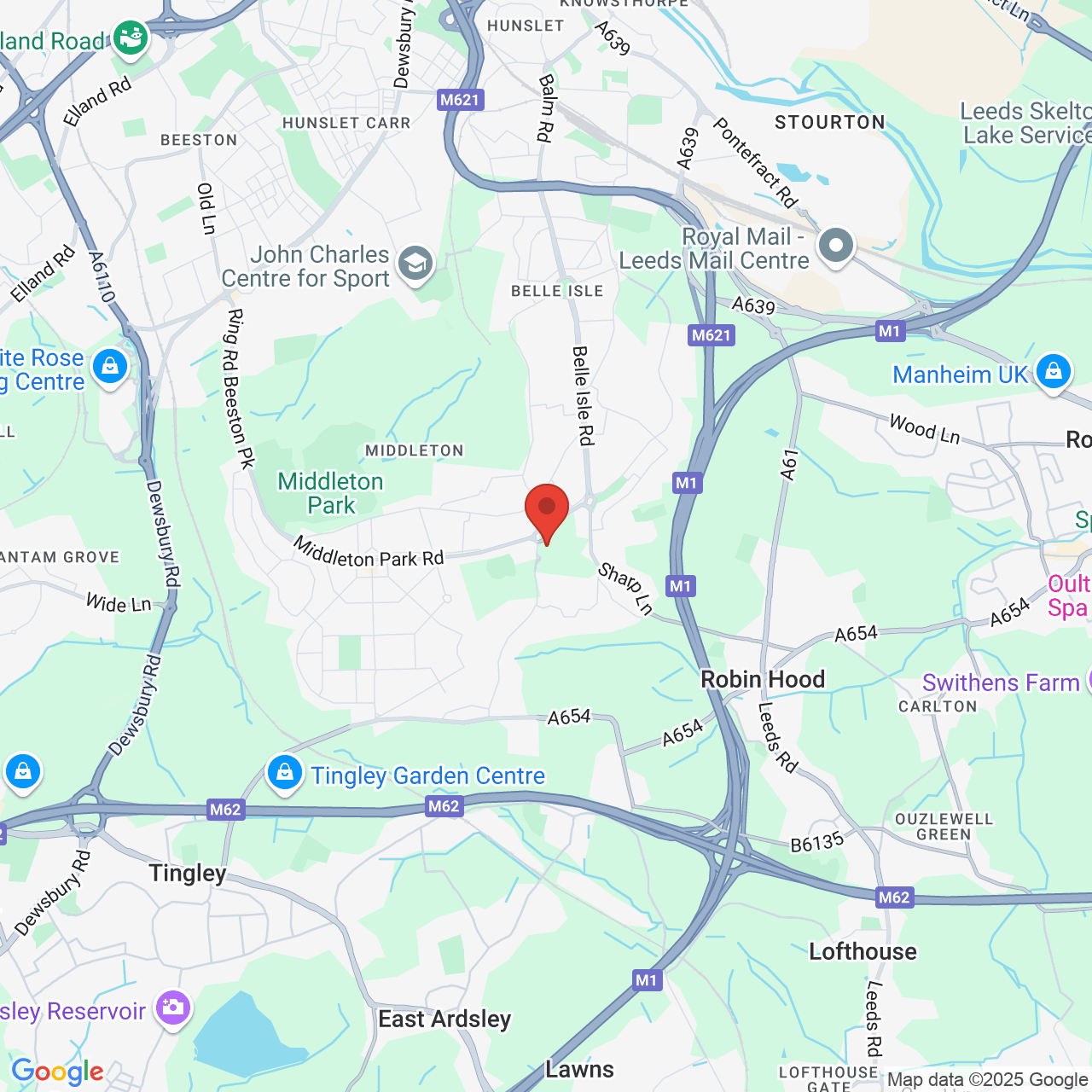 Map displaying vacancy location