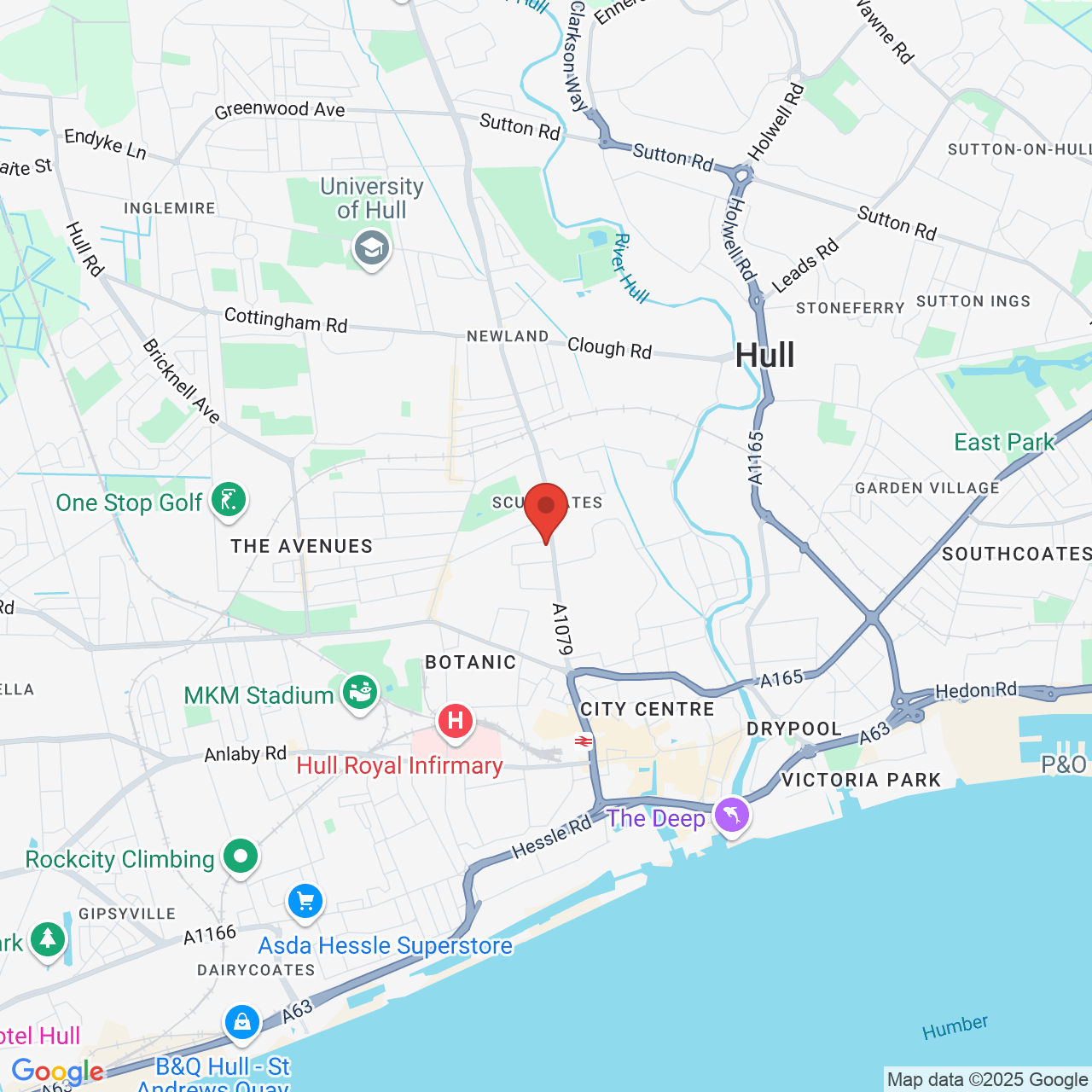 Map displaying vacancy location