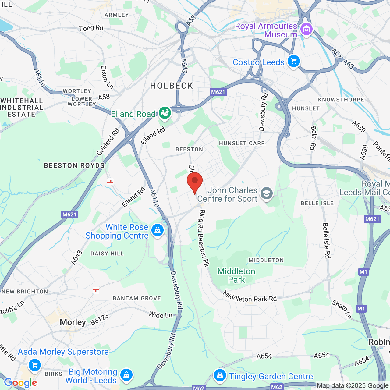 Map displaying vacancy location