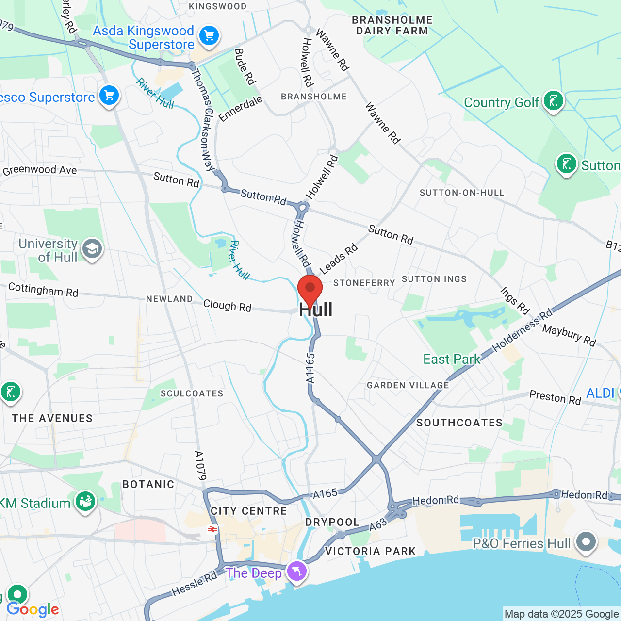 Map displaying vacancy location
