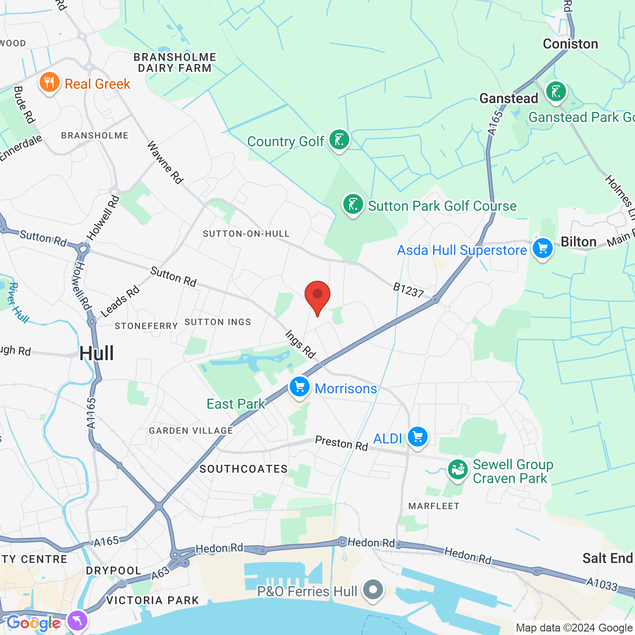 Map displaying vacancy location