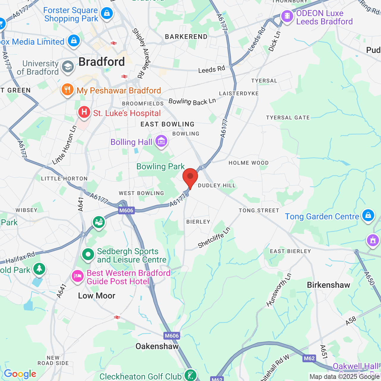 Map displaying vacancy location