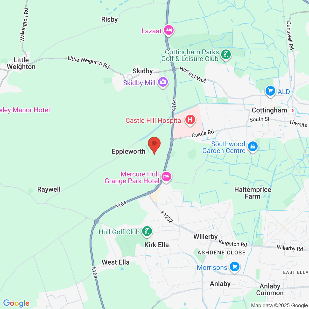 Map displaying vacancy location