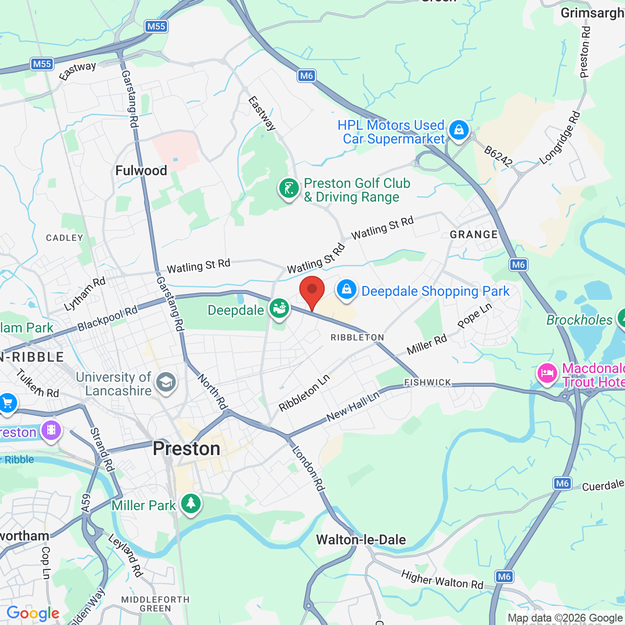 Map displaying vacancy location