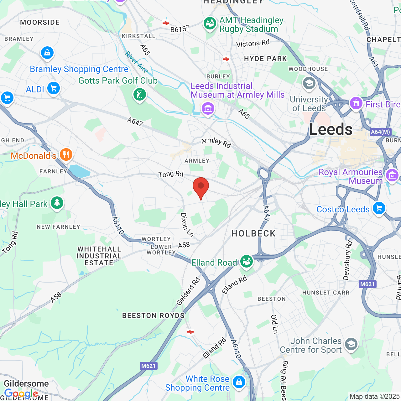 Map displaying vacancy location