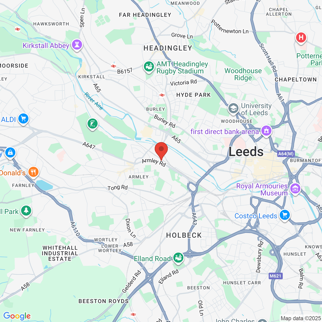 Map displaying vacancy location