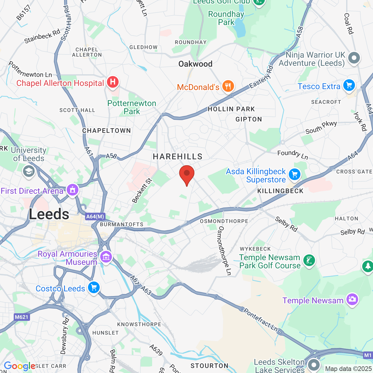 Map displaying vacancy location