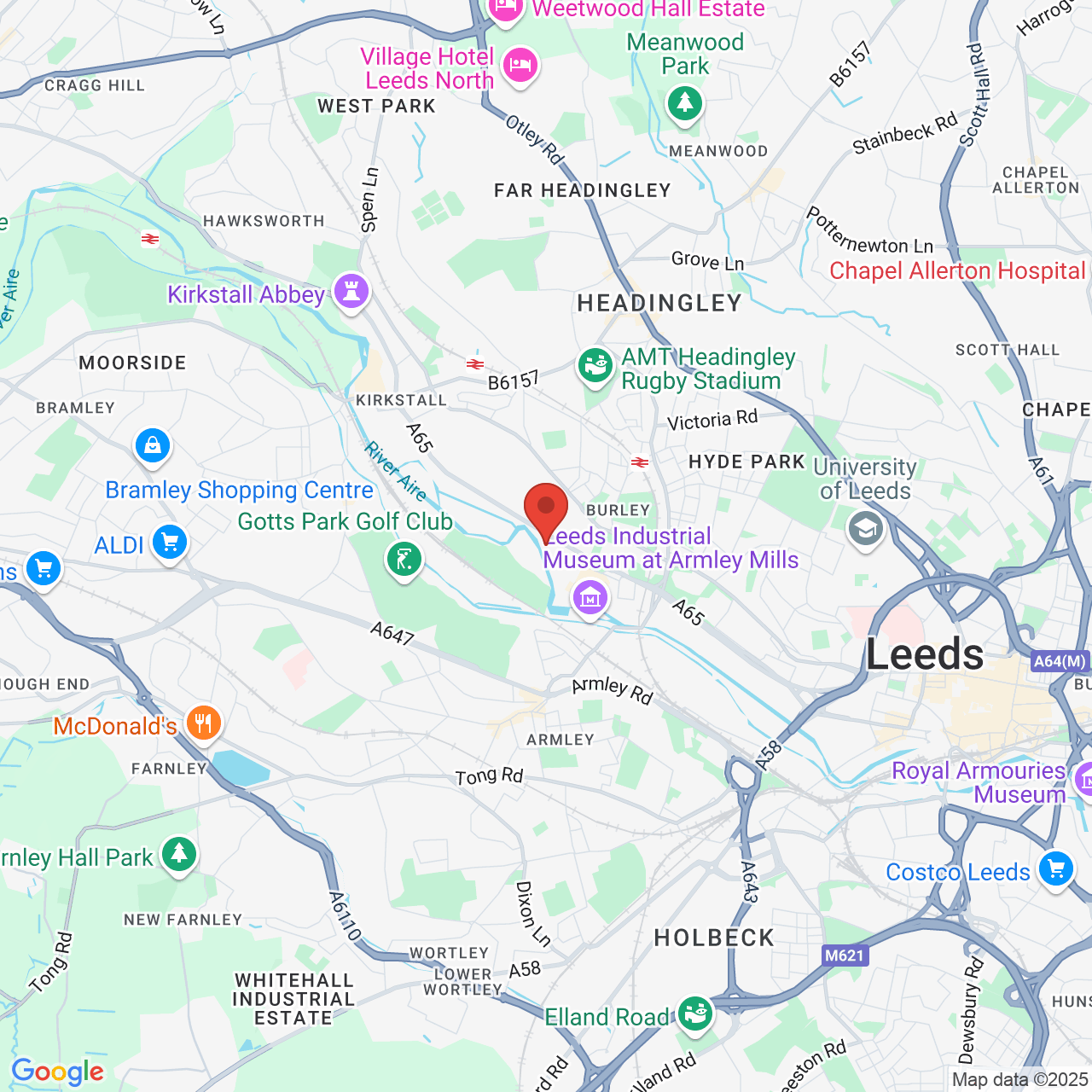 Map displaying vacancy location