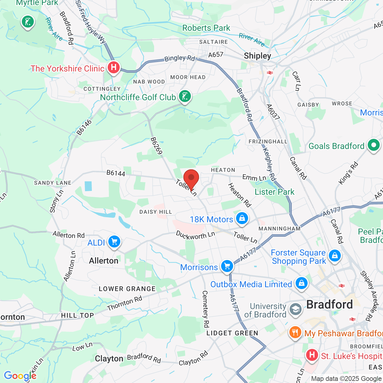 Map displaying vacancy location